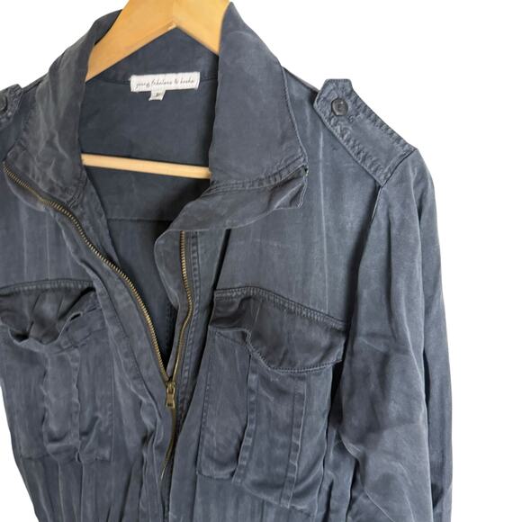 Young Fabulous & Broke Navy Flight Suit Utility Jumpsuit Midnight Pigment Size S - Picture 8 of 14